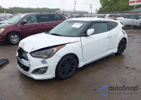 2016 Hyundai Veloster Turbo из США, поврежденный, VIN KMHTC6AE5GU297945